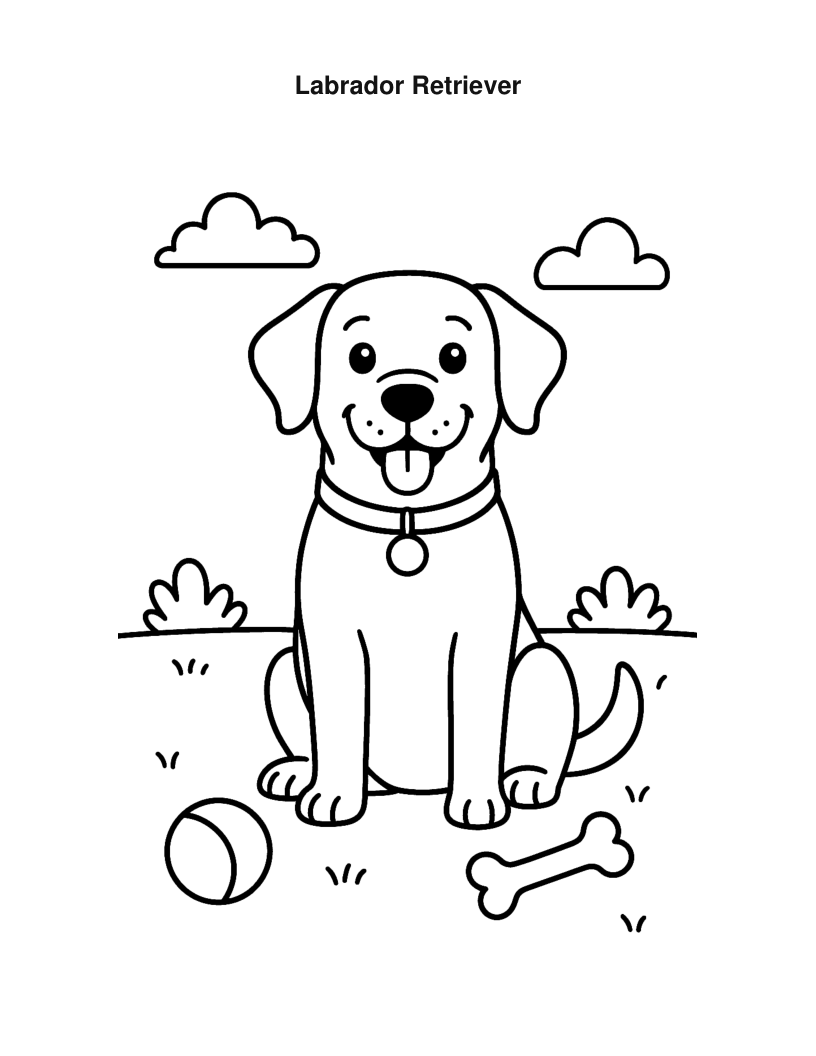 The Dog Lover's Coloring Book — sample page 2